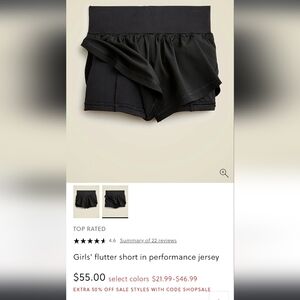 Crewcuts Black Flutter Athletic Shorts
